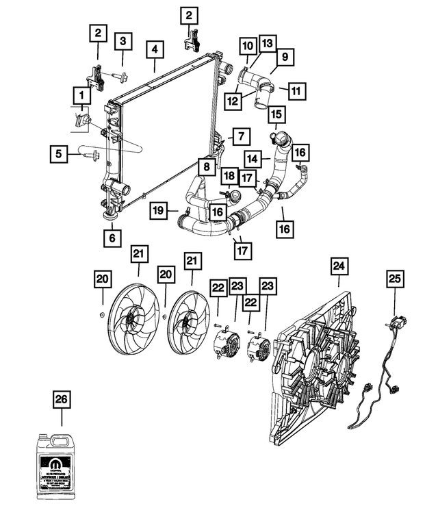 5137723AA - Cooling: Radiator Drain Hose for Mopar Image