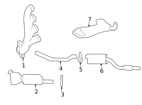 Exhaust Components for 2003 Mercury Marauder #1