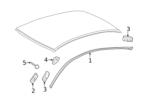 Exterior Trim - Roof for 2011 Lexus GS460 #0