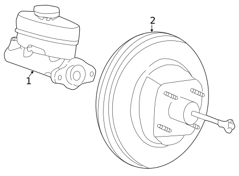 Master Cylinder - Components On Dash Panel for 1997 Ford F-150 #0