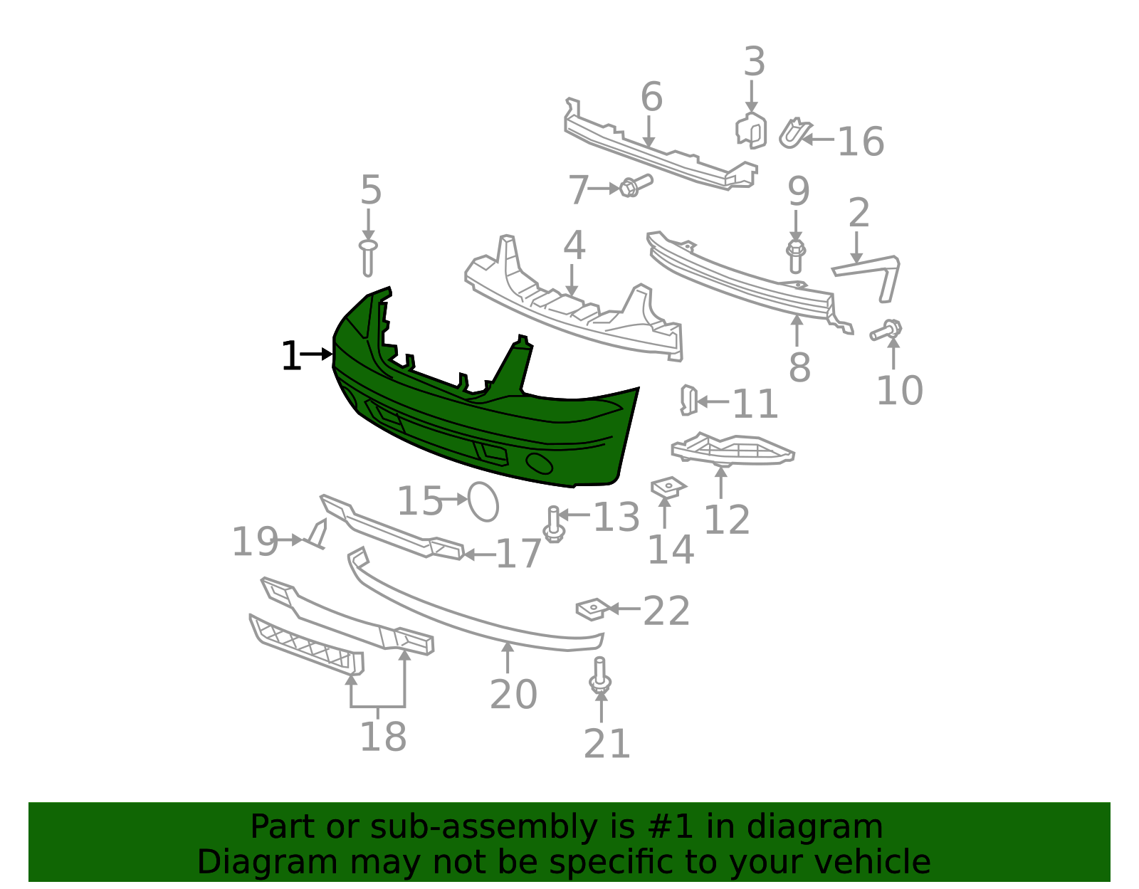 thumbnail image 2 of FitParts Primed Front Lower Bumper Cover For 2007-2014 GMC Yukon / Yukon XL 1500 2 of 3