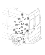 68006455AA - Doors, Door Mirrors and Related Parts: Rear Door Hinge, Left for Mopar Image