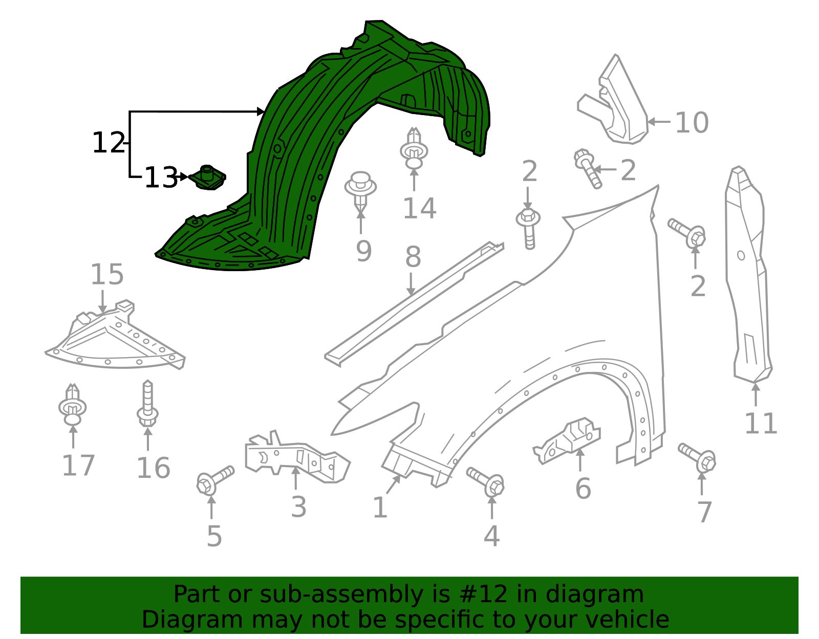 TK48-56-130B | 2016-2023 Mazda CX-9 Fender Liner | Palladino Mazda
