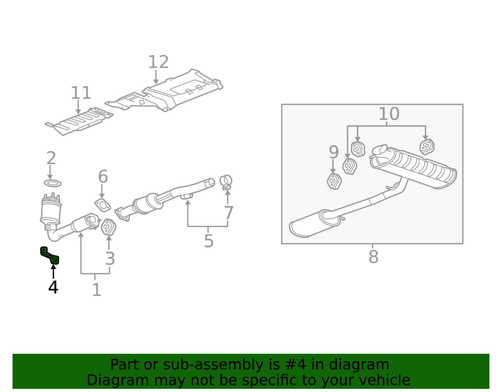 23128666 - High-Quality Exhaust Front Bracket for AutoNation Parts