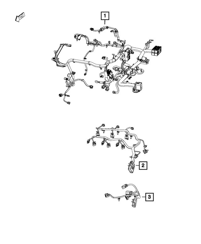68360191AA - Electrical: Knock, Oil Pressure, &amp; Temperature Sensor Wiring for Mopar Image image