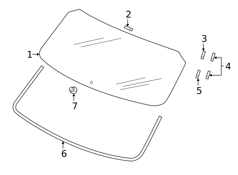Glass - Lift Gate for 2024 Honda Passport #0