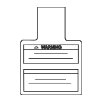 9859079920 - Body: Air Bag Label for Nissan: ARIYA, Armada, Cube, GT-R, Juke, Kicks, Kicks Play, LEAF, Murano, Qashqai, Quest, Rogue, Rogue Select, Rogue Sport, Sentra, Versa, Versa Note Image