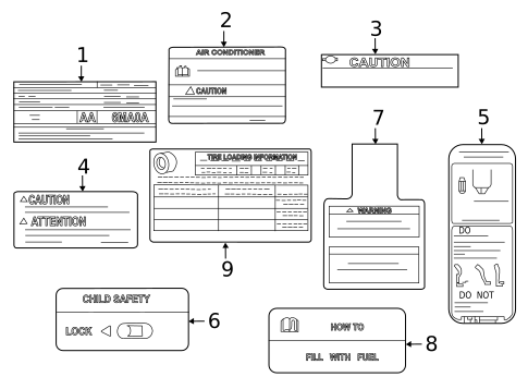 Labels for 2022 Nissan Rogue #0