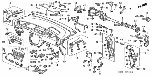 Instrument Panel for 1998 Honda Odyssey #0