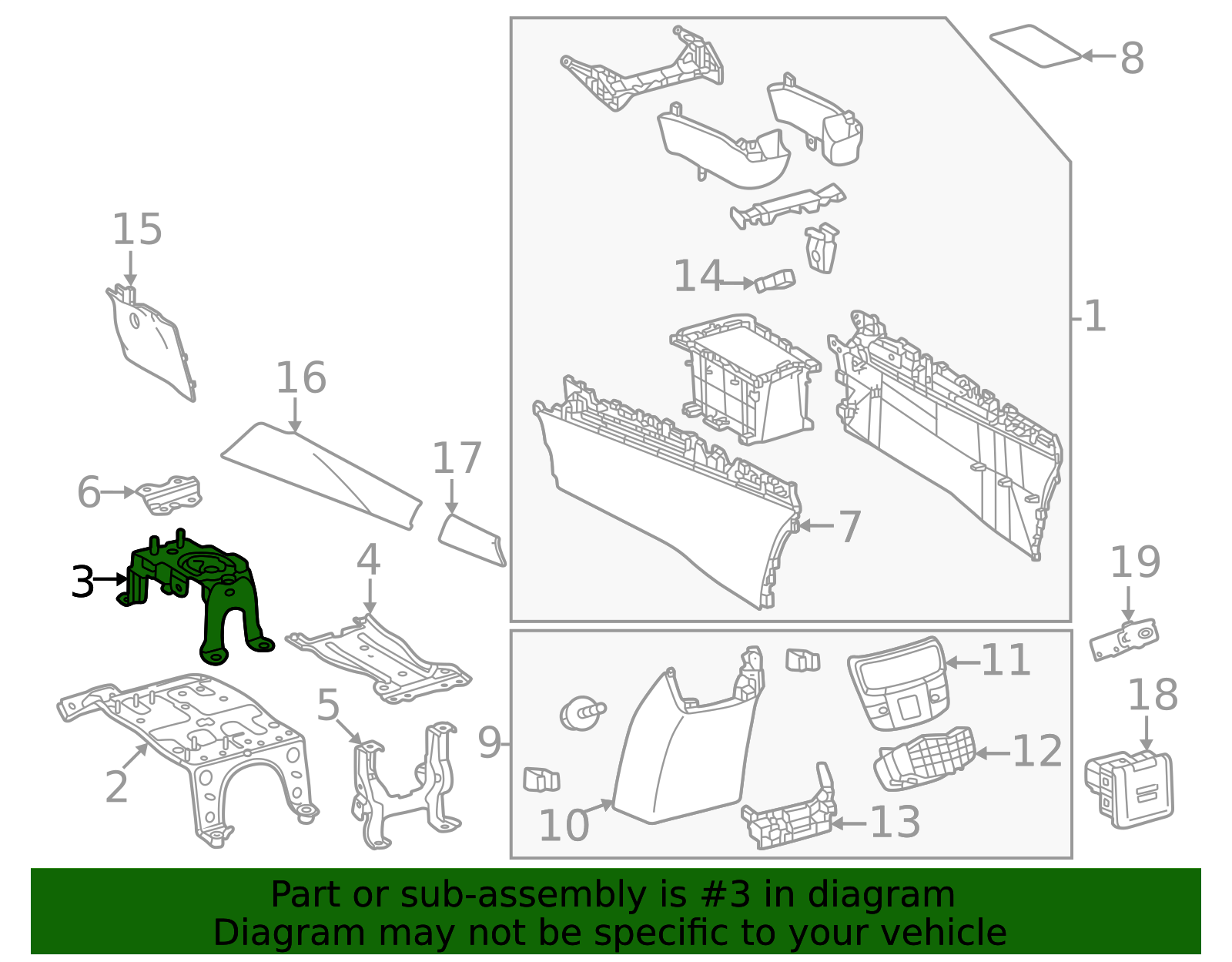 58994-0E020 - High-Quality Console Bracket for 2023-2025 Lexus ...