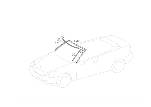Roof Attachment Parts, Door Edge Guard Sections, Panelling for 2002 Mercedes-Benz CLK 55 AMG&reg; #0
