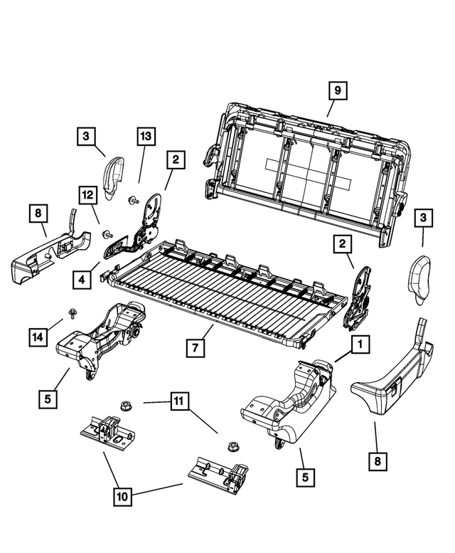 5018893AA - Interior Trim: Seat Back Recliner, Left for Mopar Image image