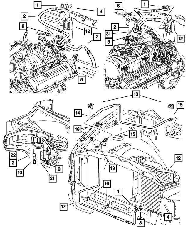 55056239AA - Air Conditioners and Heaters: A/c Quick Disconnect Clip for Mopar Image image