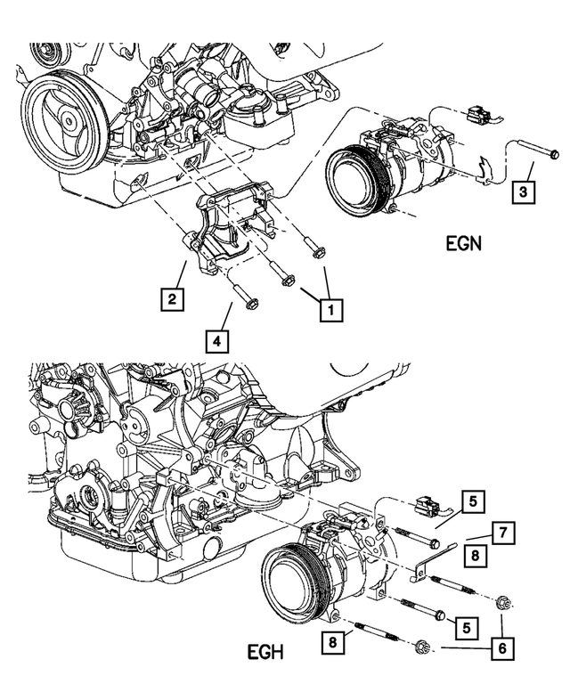 5281486AB - : A/c Compressor Bracket for Mopar Image