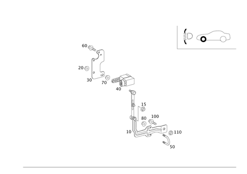 Regulation of Dynamic Headlamp Range Control, Front for 2007 Mercedes-Benz SLK280 #0
