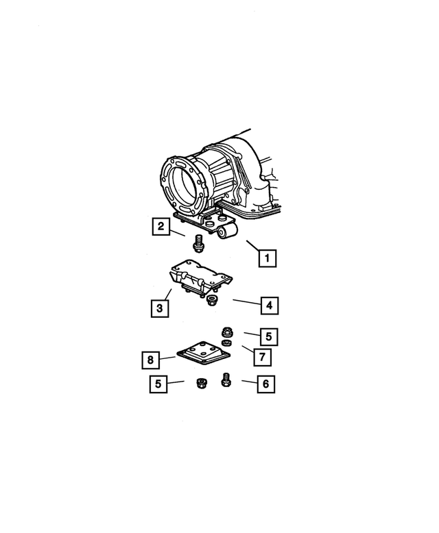 52058548AB - Engine Mounting: Transmission Mount Bracket for Mopar Image