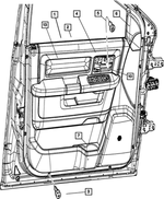 1VY511U7AH - Interior Trim: Front Door Trim Panel, Left for Mopar Image