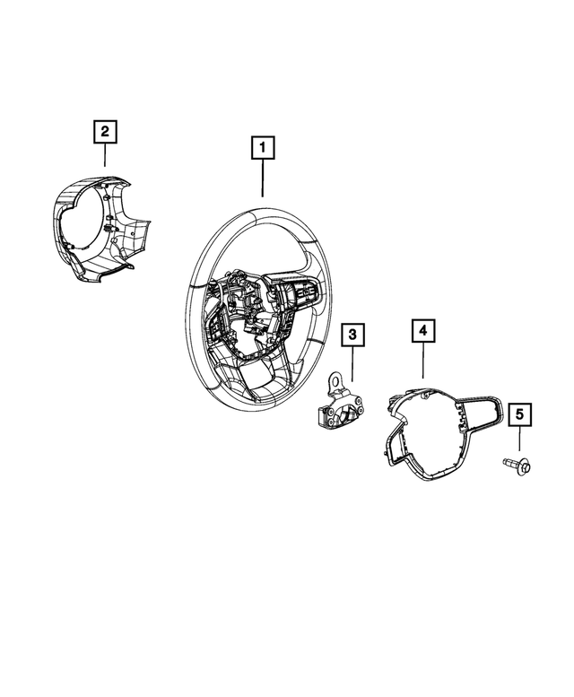 7GA57LC5AA - Steering: Steering Wheel Back Cover for Mopar Image image