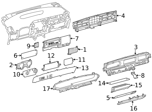 Cluster Panel for 2013 Toyota Prius #0