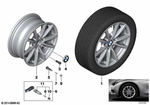 36116796236 - Wheels: Disc Wheel, Light Alloy, Reflexsilber for BMW: 320i, 320iX, 328d, 328dX Image image