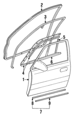 HE0158020L - Body: Door Shell for Mazda: 929 Image