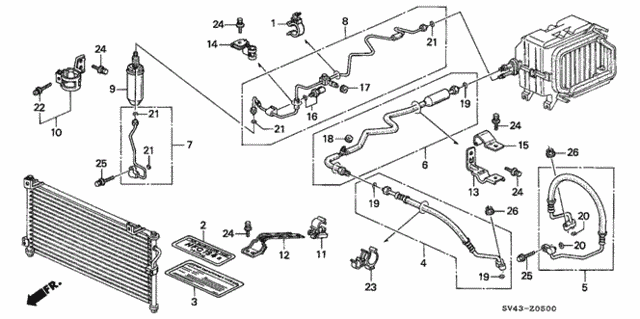 A/C Hoses - Pipes for 1996 Honda Accord #0