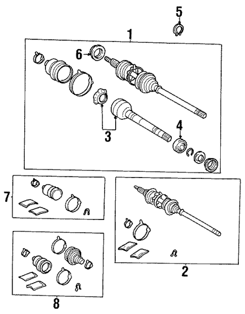 Drive Axles for 1999 Toyota Avalon #0