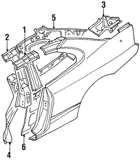 Inner Structure for 1997 Dodge Avenger #0