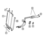 55056535AA - Cooling: Oil Cooler Tube And Hose, Pressure for Mopar Image