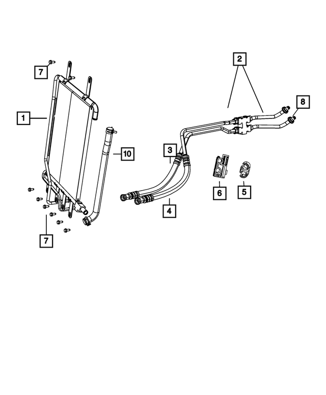 55056535AA - Cooling: Oil Cooler Tube And Hose, Pressure for Mopar Image