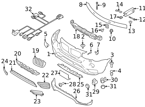 Bumper & Components - Front for 2016 BMW X3 #0