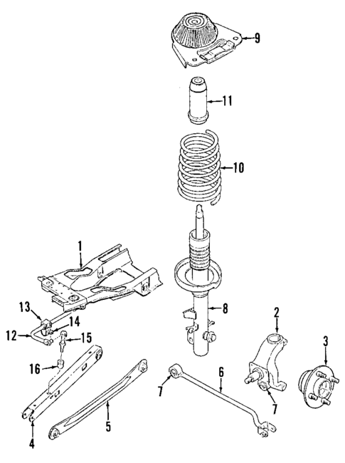 Rear Suspension for 1999 Mercury Cougar #0