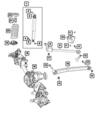 68660566AA - Front Suspension: Suspension Shock Absorber Kit, Left for Mopar Image