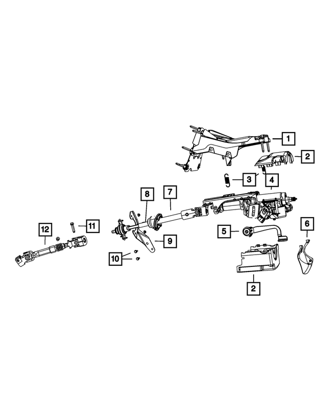 1DC66XDVAB - Steering: Steering Column Shroud for Mopar Image