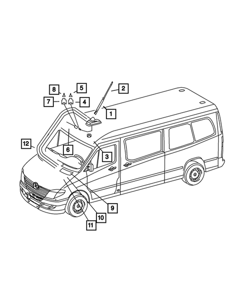 Radio, Antenna, Speakers, DVD, and Video systems for 2009 Dodge Sprinter 3500 #2