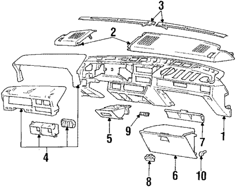 Instrument Panel for 1986 Mitsubishi Cordia #0