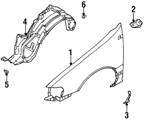 Fender & Components for 1996 Nissan Sentra #0