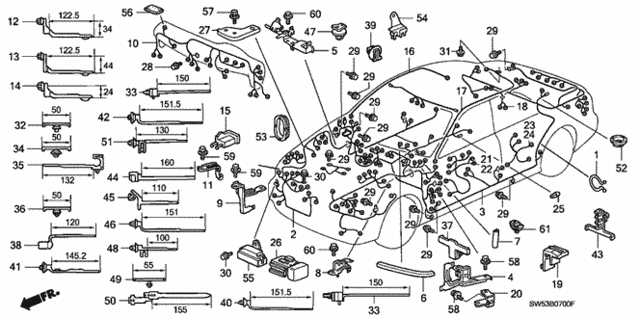 Wire Harness for 1998 Acura TL #0