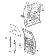 55276117AD - Doors and Related Parts: Rear Door Window Regulator, Left for Mopar Image