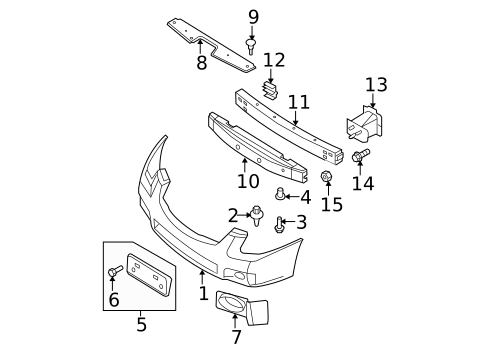 Bumper & Components - Front for 2007 Nissan Maxima #0