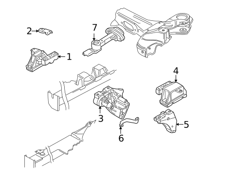 Engine & Trans Mounting for 2005 Volkswagen Jetta #0