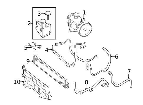 Power Steering Hoses, Pumps, & Related Components for 2010 Mercedes-Benz C63 AMG #0