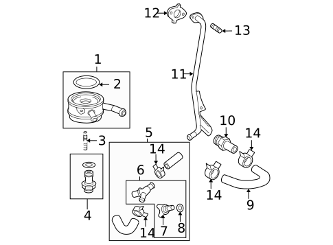 Engine Oil Cooler for 2010 Toyota Corolla #0