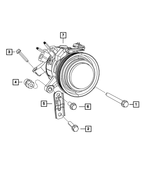 Air Conditioner Compressor and Mounting for 2013 Ram 1500 #1