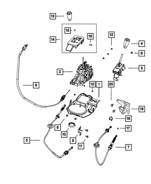 Gearshift Controls and Related Parts for 2013 Jeep Wrangler #0