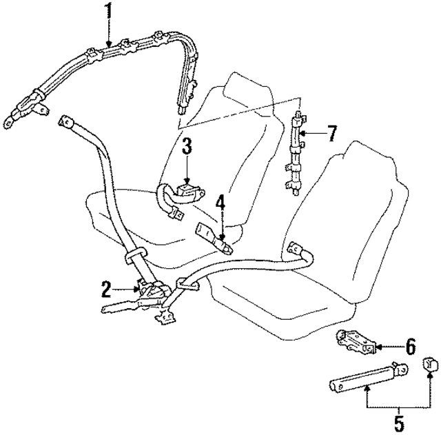 6181032010 - : Seat Belt Assembly for Toyota Image