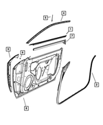 4575902AA - Doors, Door Mirrors and Related Parts: Seal, Right for Mopar Image