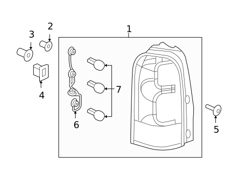 Tail Lamps for 2007 Chevrolet Uplander #0