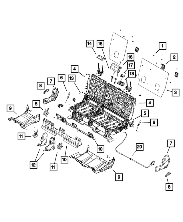 1TM72DX9AB - Interior Trim: Headrest Sleeve, Non-Locking for Mopar Image