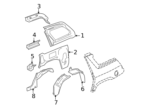 Inner Structure for 2004 GMC Envoy XUV #0